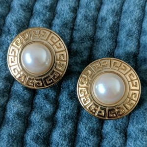 Givenchy Vintage Authentic Monogram Gold Earrings